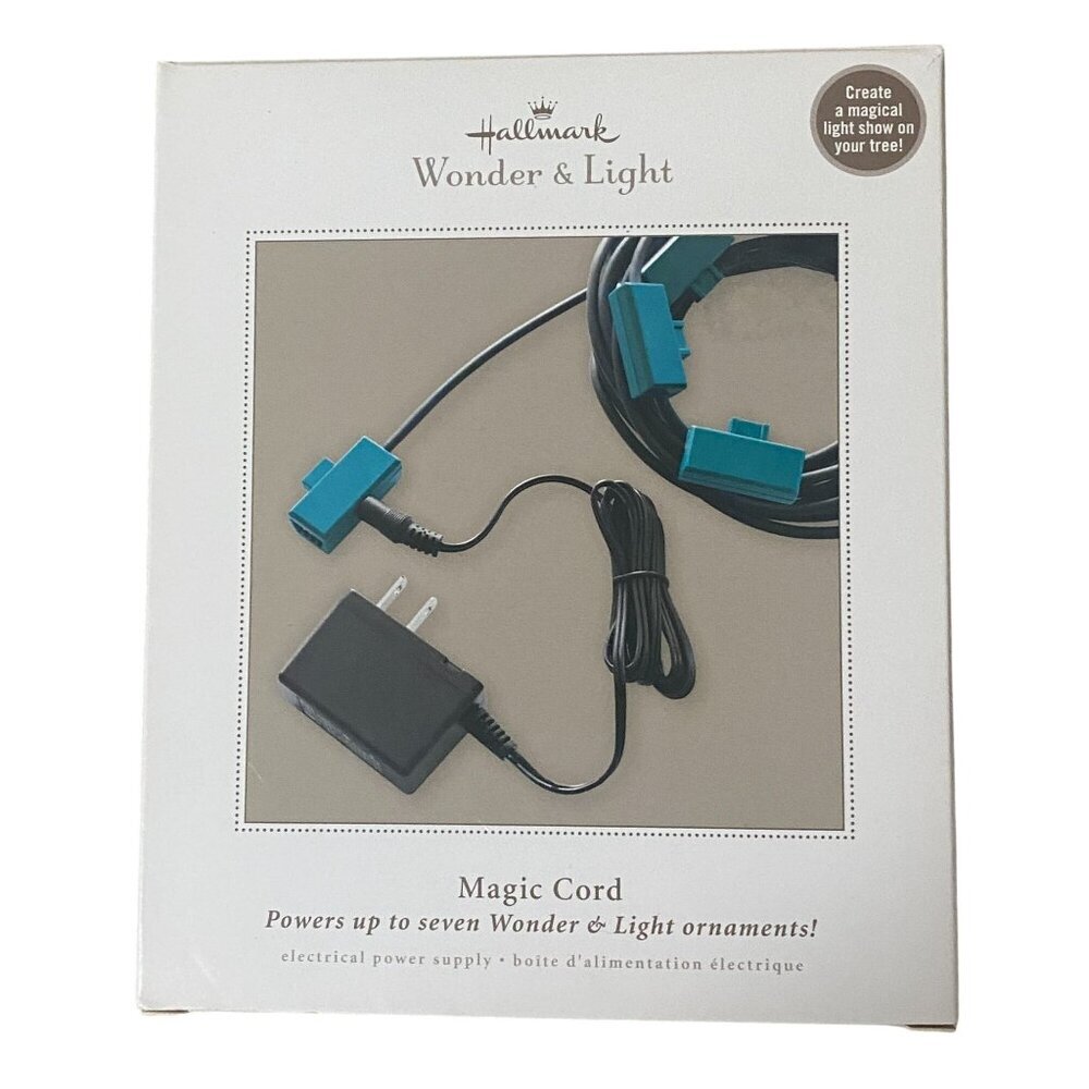 Hallmark Wonder & Light Magic Cord Powers Up To 7 Christmas Ornaments NEW